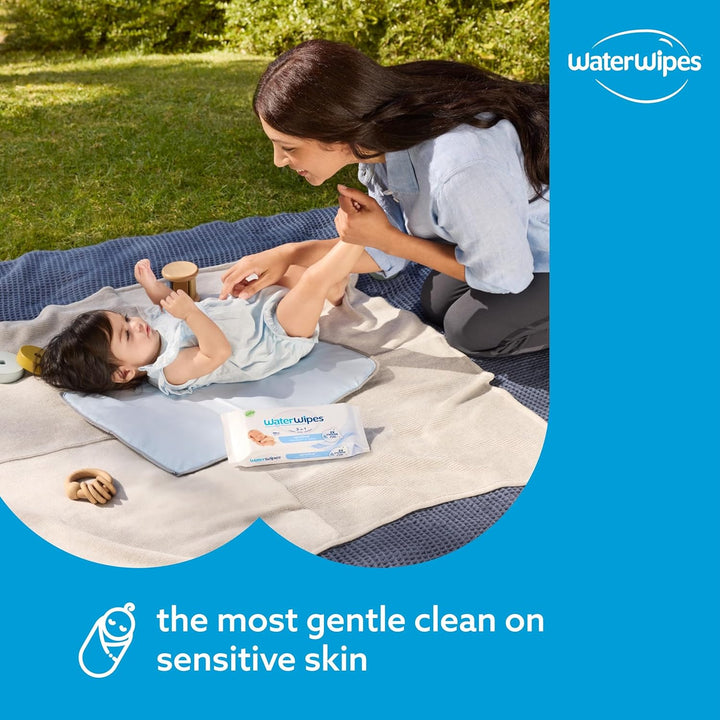 Sensitive+ Newborn & Baby Wipes, 720 Count (12 Packs), 3-In-1 Cleans, Cares, Protects, 99.9% Water, Unscented