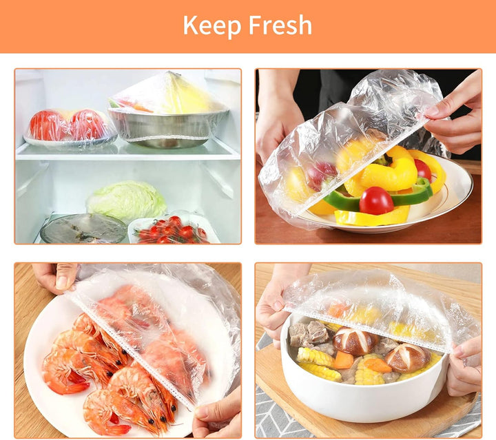 50PCS Disposable Shower Caps - 44CM Plastic Elastic Bath Cap - Waterproof Hair Caps for Home Use, Hotel, Spa, and Hair Salon