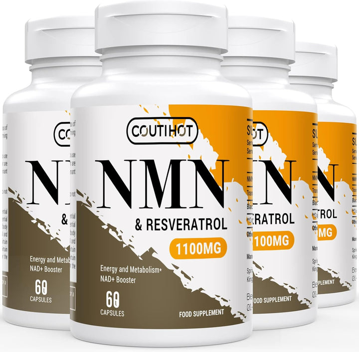 1100Mg NAD & Trans-Resveratrol Capsules with 50Mg Black Pepper Extract - Nutrient-Rich Blend - Gluten-Free, Non-Gmo (60 Count (Pack of 1))