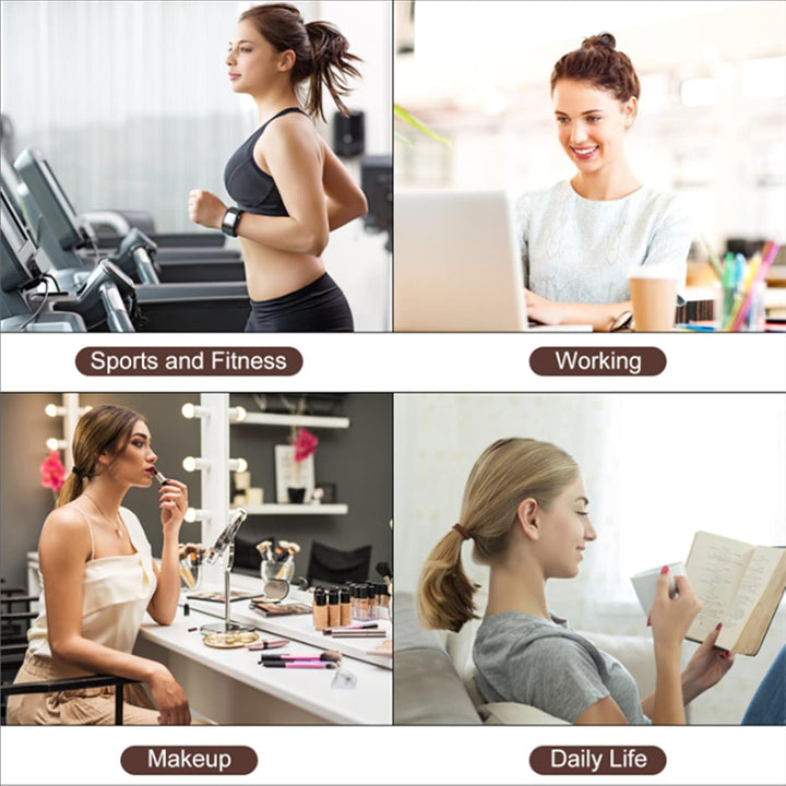 Elastic Hair Ties, 50 Pcs Thick Seamless Hair Bands No Damage Soft Ponytail Holders Hair Bobbles for Girls Women, Neutral