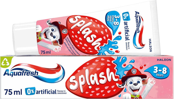 Paw Patrol Splash Toothpaste 3-8 Years, Kids Toothpaste, Strawberry Flavour, 75Ml
