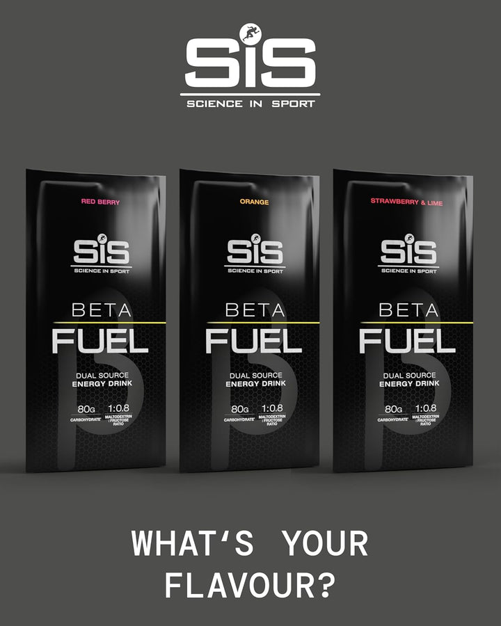 Beta Fuel 80 Dual Source Energy Drink Powder, Orange Flavour Carb Powder, 80G of Carbs per Pack (15 Pack)