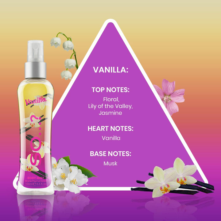 Body Mist by  Womens Vanilla Body Mist Fragrance Spray, Travel Size, 100 Ml, 1 Piece