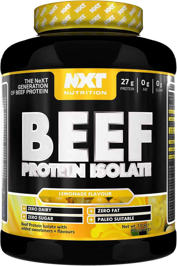 Beef Protein Isolate Powder - Protein Powder High in Natural Amino Acids - Paleo, Keto Friendly - Dairy and Gluten Free - Muscle Recovery | 1.8Kg | Ice Blast