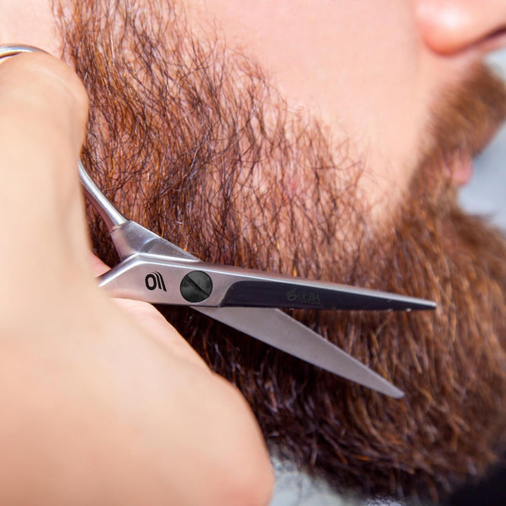 Beard Scissor Professional Moustache Scissors Ear and Nose Hair Trimming Scissors Stainless Steel, Safety Use for Eyebrows
