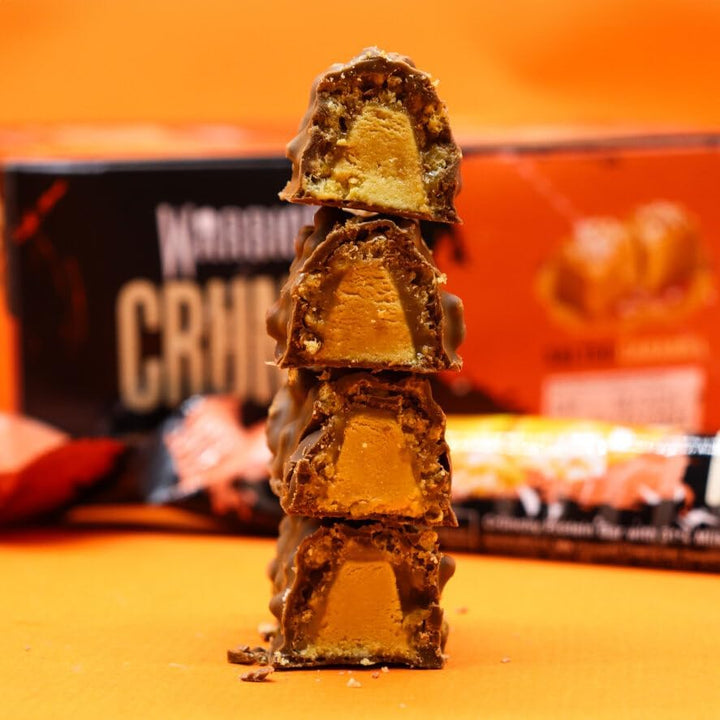 Crunch Mini (Snacksize) – Protein Bars – 9G+ Protein per Bar – Low Carb, Low Sugar Snack – 24 Pack X 32G (Salted Caramel)