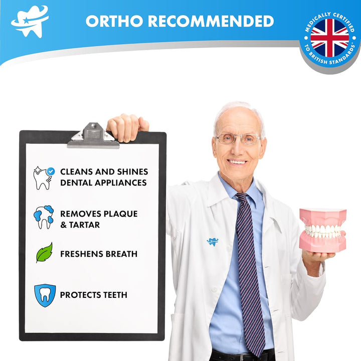 Retainer Cleaner Tablets - 120 Tablets 4 Months Supply - Fresh, Brite and Stain-Free Retainer Cleaning Tablets, Aligner, Gum Shield, Mouth Guard, Denture Cleaners - Dentasheen