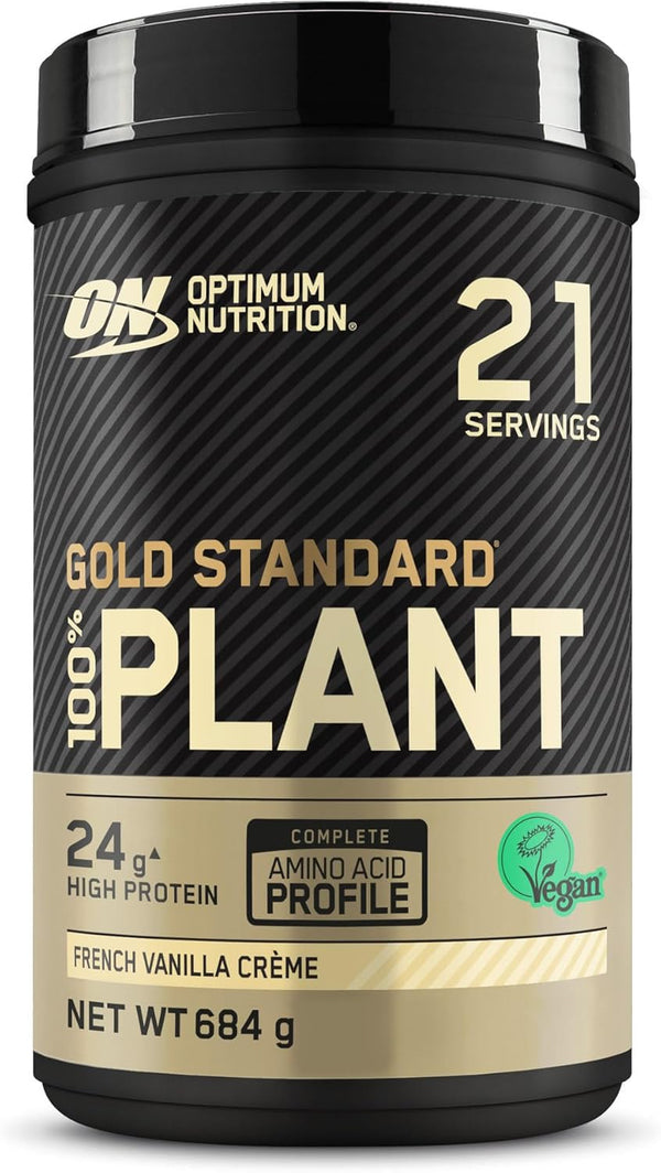 Gold Standard 100% Plant Based Protein Powder for Men and Women, Vegan Protein Shake Powder, Post Workout, or Anytime Throughout the Day, Vanilla Flavour, 21 Servings, 684G