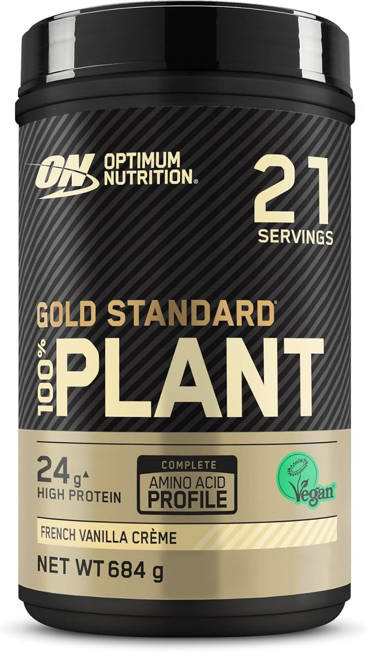 Gold Standard 100% Plant Based Protein Powder for Men and Women, Vegan Protein Shake Powder, Post Workout, or Anytime Throughout the Day, Vanilla Flavour, 21 Servings, 684G