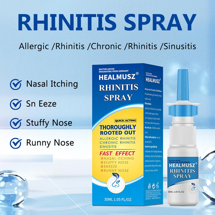 Nasal Spray for Sinus Relief & Blocked Nose - Fast-Acting Nose Spray for Cold, Allergies, Snoring & Bacterial Nasal Congestion, Portable & Gentle Formula