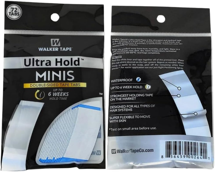 'S Ultra Hold Minis Adhesive Tape Strips 72 Pack