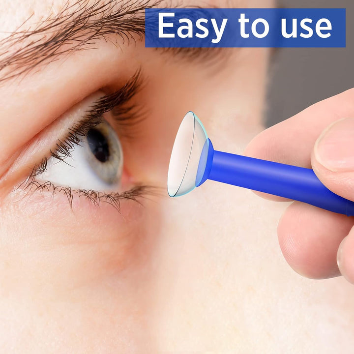 Contact Lens Remover Tool Contact Applicator Scleral Lens Remover Inserter Soft Suction Holder with Ventless Bottles and White Tweezers