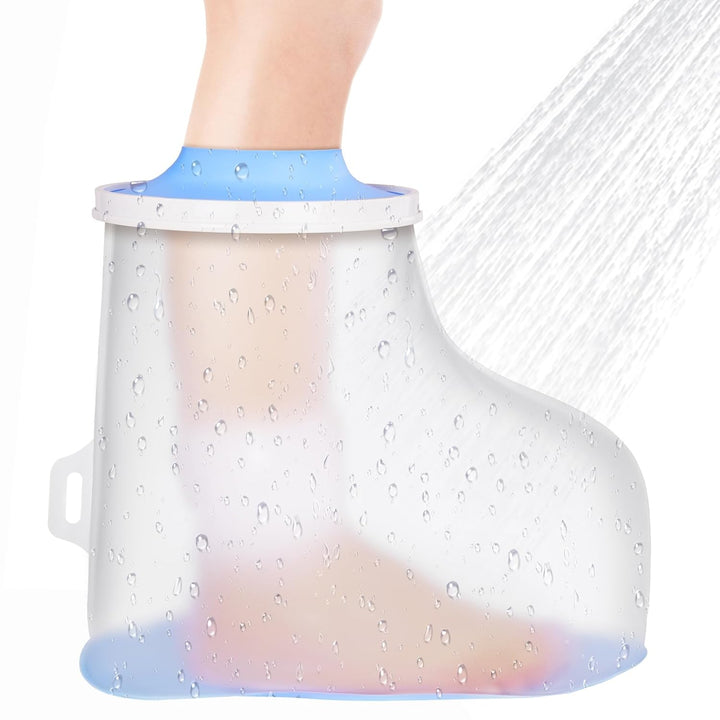 Waterproof Knee Cast Cover, Reusable Adult Knee Cover for Shower, Soft & Comfortable Cast Protectors for Broken Knee, Watertight Seal Cast Bag for Bandages, Dressings, Wound Care Supplies