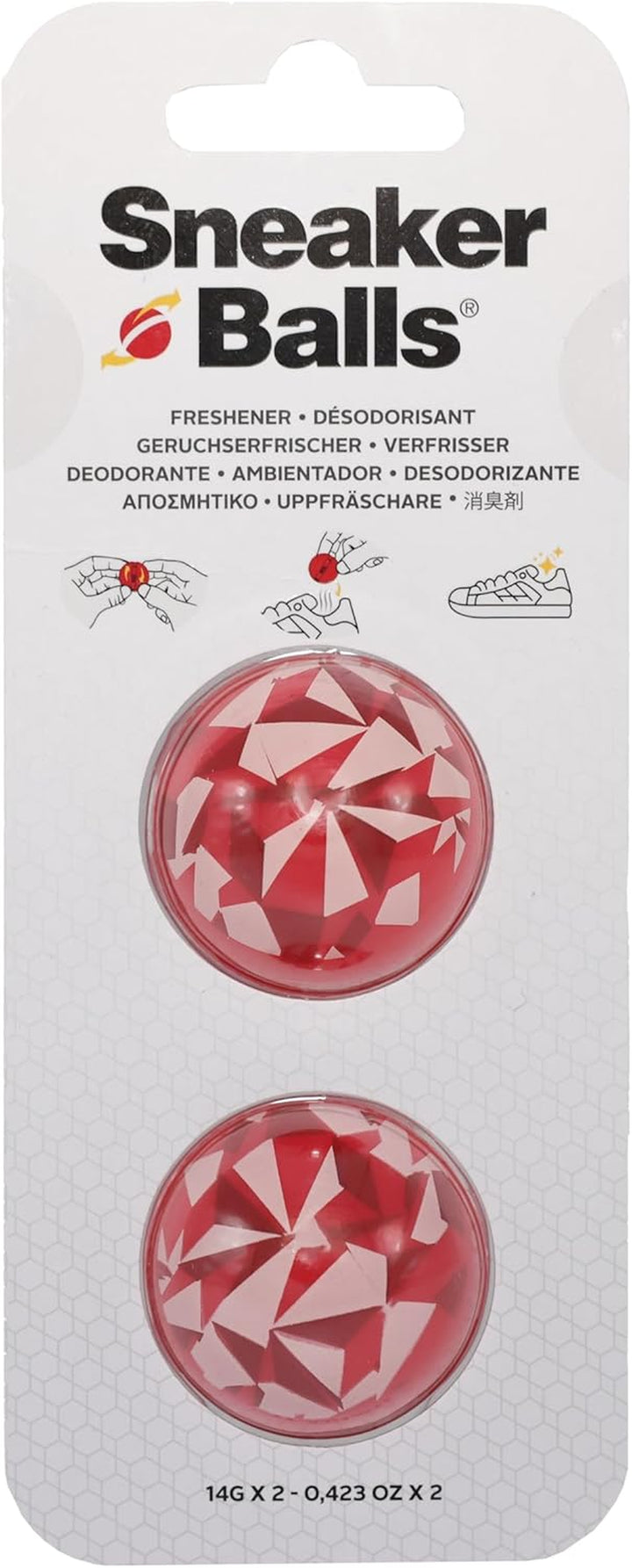 Sneaker Balls Shoe Deodorizer & Freshener Balls, Odor Eliminator for Shoes/Gym Bags/Lockers, Small 3.8Cm Diameter, Quick-Twist Action, Long-Lasting 90-Day Fresh Scent- Watermellon/Lemon