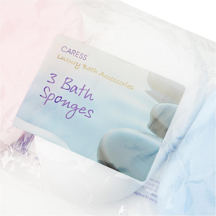 Luxury Bath Accessories 3 Pack Bath Sponges