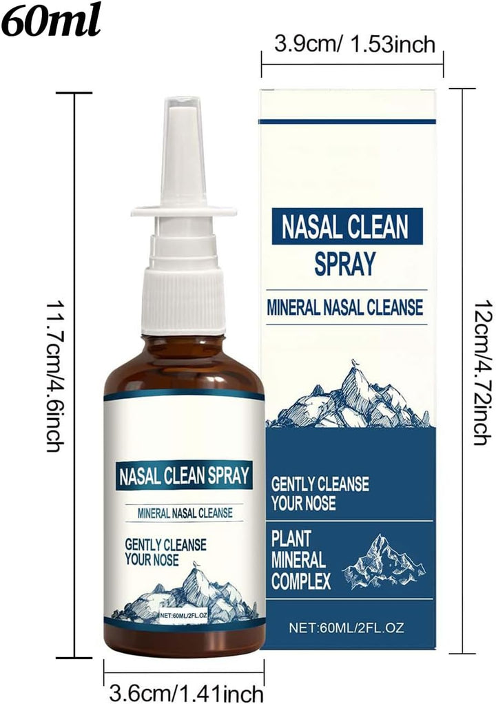 Nose Spray, Universal Congestion Use, 3.6X11.7Cm, Hydration Gentle Nasal Wash, Nasal Spray Bottle, Comfort Solution, for Home Care, Travel Use, Daily Routine