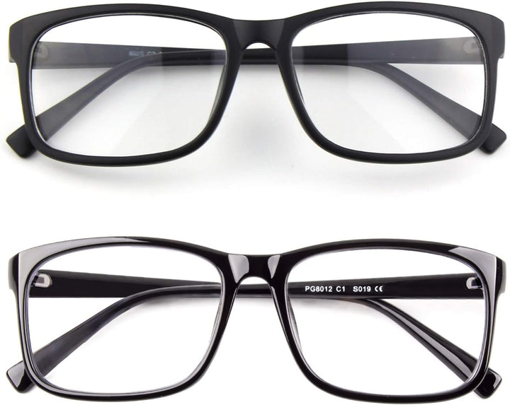 CN12 Fake Glasses Women Men Casual Fashion Square Clear Lens Glasses 100% UV400 Protection