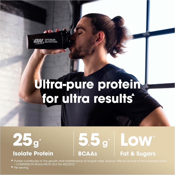 on Gold Standard 100% Isolate Pure Whey Protein, Naturally Occurring Bcaas and Glutamine, Pre and Post Workout, Vanilla Flavour, 31 Servings, 930 G