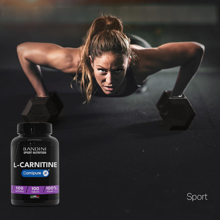 ® L-CARNITINE Carnipure® | 100 Vegan Tablets 100 Days | High Strength L Carnitine Tartrate Supplement | Reduces Tiredness & Fatigue | Energy & Metabolism Support | Pre-Workout Formula 1000Mg