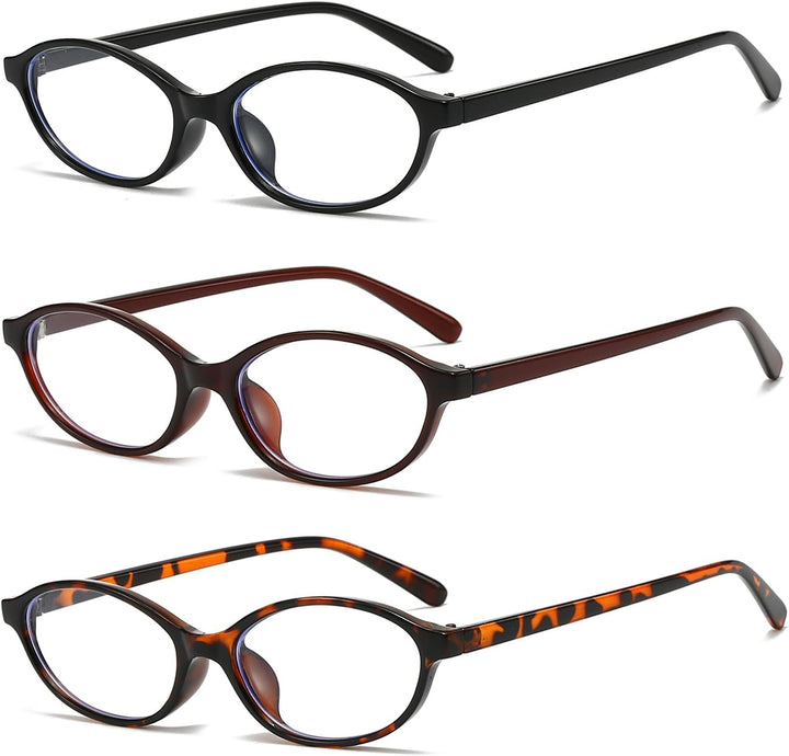 Oval Blue Light Glasses for Women Men Small Cat Eye Frame anti Eye Satrain Headache Eyeglasses Y2K Clear Lens for Computer Gaming Reading