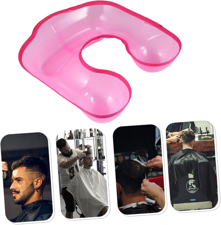Plastic Neck Tray for Hairdressing Salon Perming and Dyeing Lightweight Hair Styling Sink with Grooved Design for Mess Hair Care Smooth Surface Shoulder Rest Cushion for DIY And