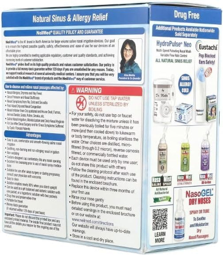 Sinus Rinse Original Kit, Squeeze Bottle + 60 Sachets