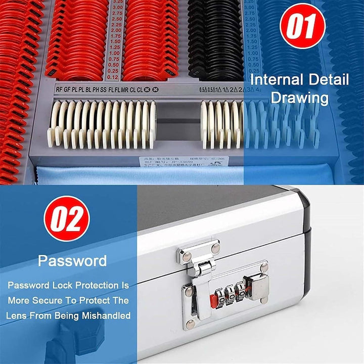 Optical Trial Lens Set - 266Pcs Comprehensive Kit for Optometry with Testing Frame and Eye Protection Accessories