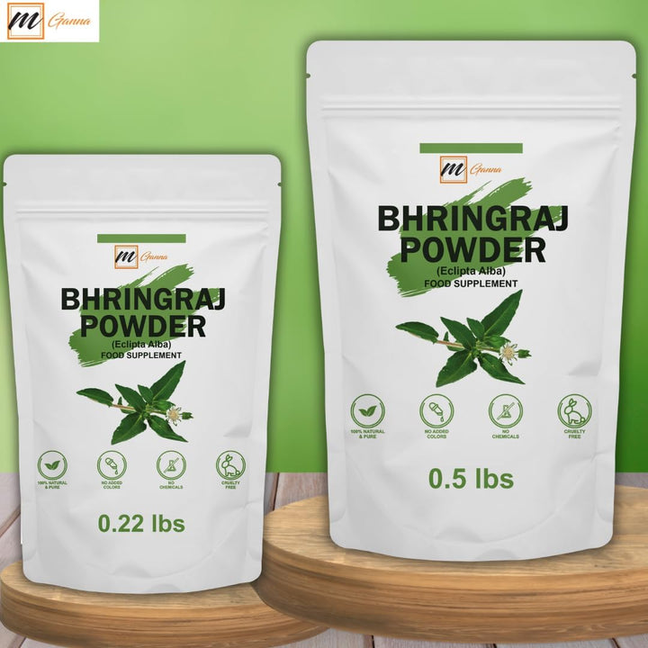 100% Natural Bhringraj Powder 0.22 Lbs/ 100 G Pure Eclipta Alba for Hair Health & Skin