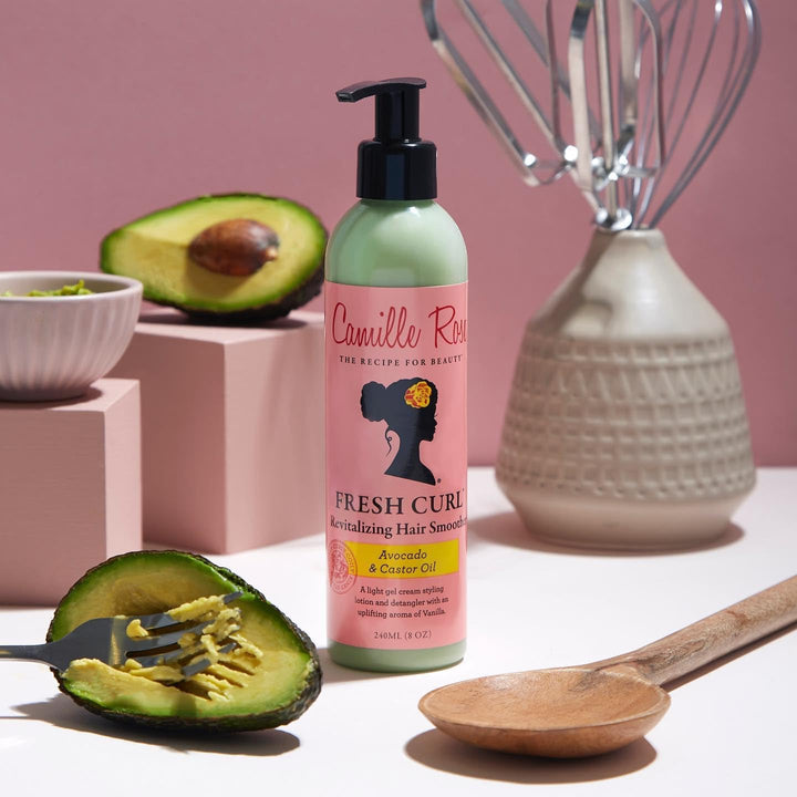 Fresh Curl 2 in 1 Hair Styling Cream and Detangler Gel, Nourishing and Styling, Avocado and Castor Oil, 240 Ml (Pack of 1)