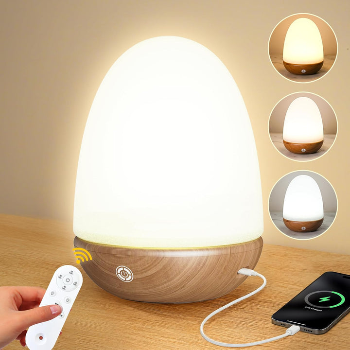 SAD Lamp, Sun Light Lamp Simulation of Daylight at 10000 Lux, Full Spectrum Light with Remote, Dimmable, and 3 Color Temperature to Regulate Day/Night Rhythm, Walnut Wood Grain