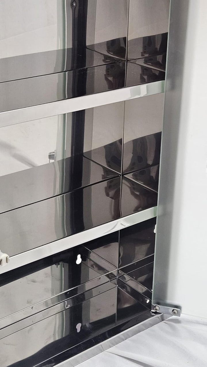 3 Shelf Medicine Cabinet Large 50 X 30 X 12Cm– Stainless Steel, Wall Mounted, Lockable Medicine Cabinet, First Aid Secure Storage for Home, Office, School, Hospitals & Lab