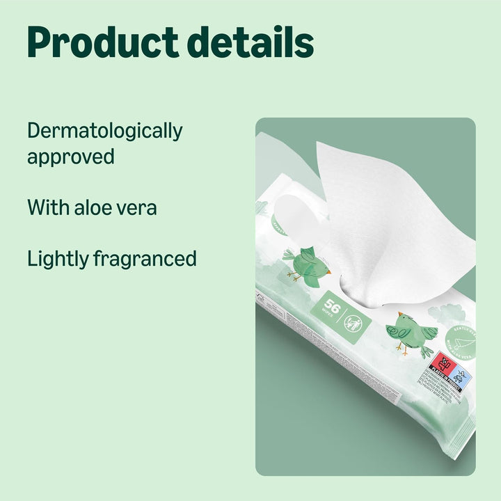 Fresh Baby Wipes, 1008 Wipes, 18 Pack of 56, (Previously a Mama Bear Brand, Same Product)