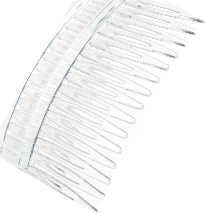 4 Pack of 7Cm Clear Plain French Side Hair Combs Slides Grips Clips Hair Accessories for Women Girls by …