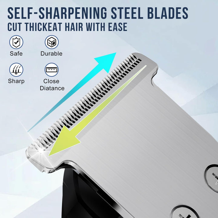 Beard Trimmer Men, Hair Clippers Men, All-In-One Men'S Grooming Kit with Nose and Ear Trimmer, Detail Trimmer, IPX6 Waterproof Professional Cordless Hair Clipper with 4 Limit Combs