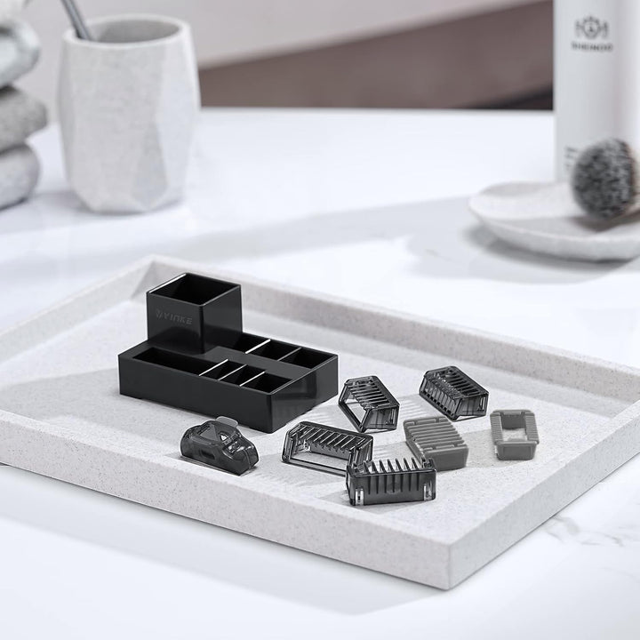 Shaver Stand with Guide Comb Body Skin for Oblade & O Blade Pro QP2520 QP2530 QP2620 QP2630 Face Hair Clippers Beard Trimmer Replacement Pack Kit (6PC+ Stand)