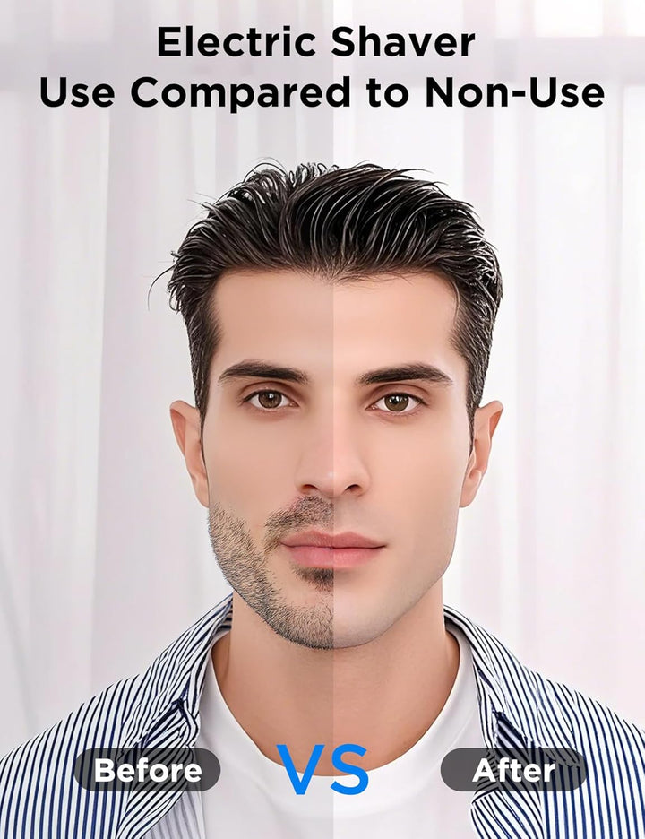 Shavers for Men,Foil Shaver with Floating Blade,100% Waterproof Electric Razor for Men,Precision Beard Trimmer, Rechargeable Electric Shaver 100-Min Cordless,Smart Led,Travel Lock