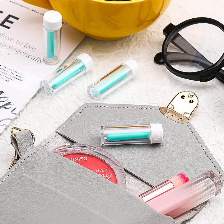 4 Pieces Silicone Contact Lens Inserter Daily Contact Remover Hard Lenses Remover for Monthly Daily, Portable Travel Lens Remover Lens Suction Holder for Meeting Outdoor Exercise (Green)