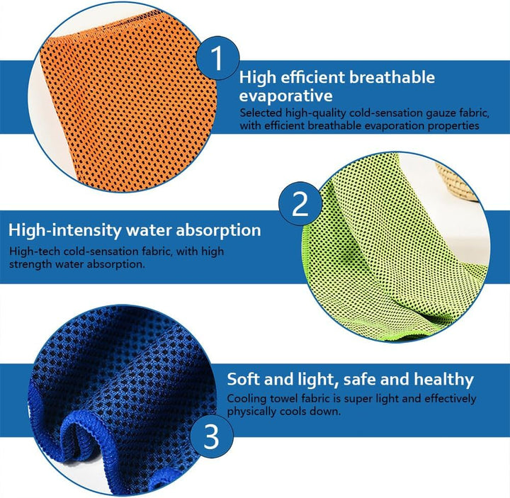 6 Pack Cooling Towels, Soft Cooling Gym Towels, Coo-Ling Neck Tow-Els Rags for Neck and Face, Ice Sports Towel, Cool-Ing Ne-Ck Wraps Sweat Towel for Sports,Gym,Yoga,Workout,Running,Camping