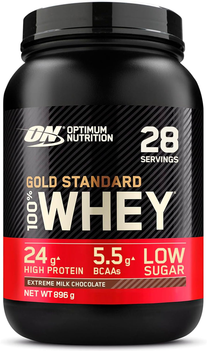Gold Standard Whey Protein, Muscle Building Powder with Naturally Occurring Glutamine and Amino Acids, Double Rich Chocolate, 29 Servings, 899 G, Packaging May Vary