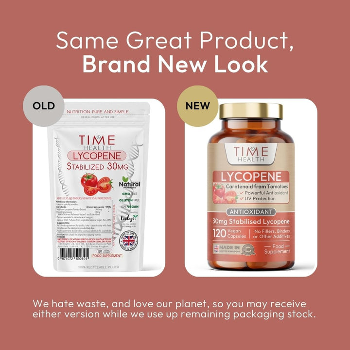 Lycopene – 30Mg per Capsule – Stabilized, Microencapsulated Formula – Tomato Extract – Vegan – Zero Additives (120 Capsule Pouch)