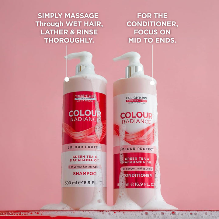 Professional Colour Radiance Conditioner 500Ml | Colour Protect Moisturising for Coloured Hair | Green Tea & Macadamia Oil | Long-Lasting Colour & Shine | Hair Care