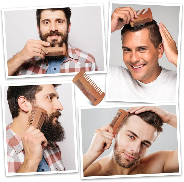 Beard Brush, 100% Boar Bristle Black Walnut Wood Beard Comb Brush for Men to Tame and Soften Your Facial Hair from