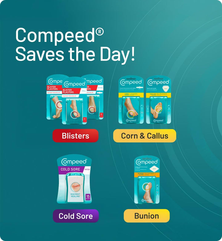 Corn Medium Size Plasters, 10 Hydrocolloid Plasters, Foot Care, Fast Natural Corn Removal, Pain and Pressure Relief