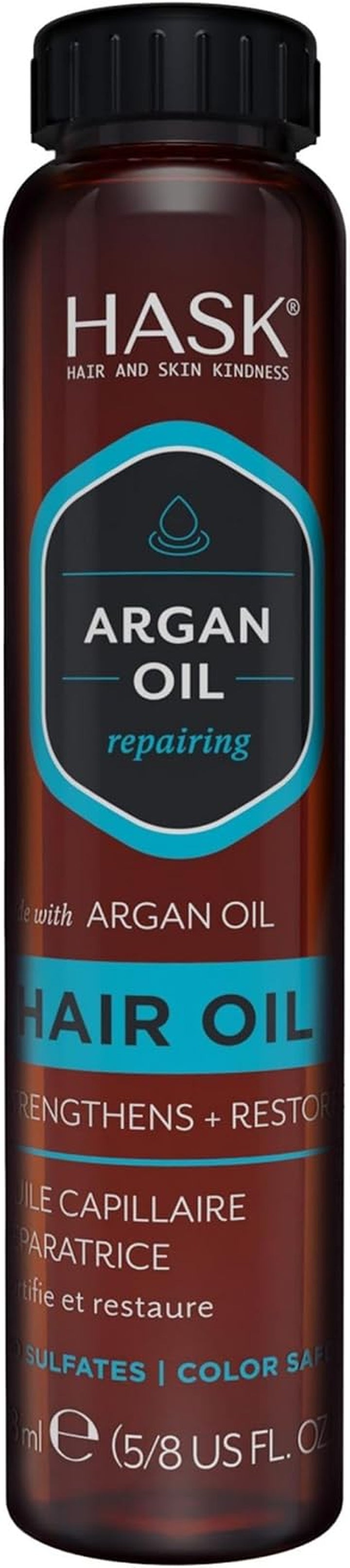 Argan Oil Shine Oil Vial Repairing for All Hair Types, Colour Safe, Gluten Free, Sulfate Free, Paraben Free - 1 18Ml Vial