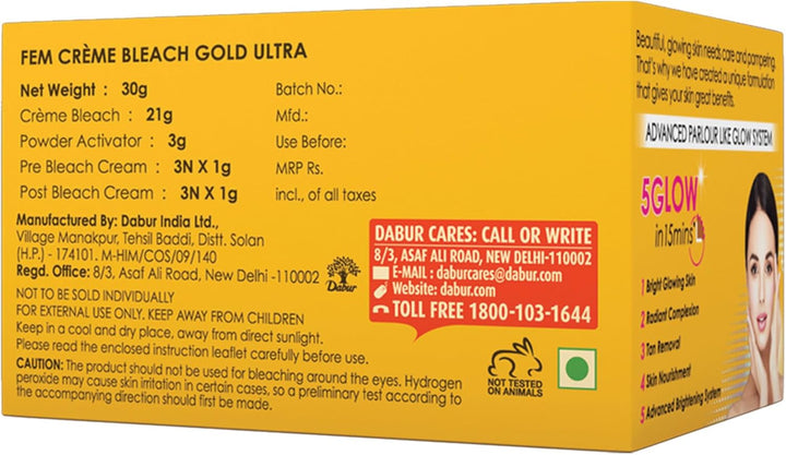 Gold Ultra Cream Bleach 30Gm