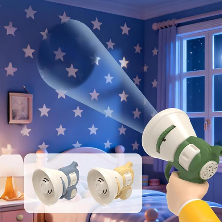 Hilarious Costume Projector &Voice Changer Speaker, Funny Transformation Projector Speaker,Prank Voice Props Can Record Audio, Handheld Bag Charm for Both Adults and Children (Yellow)