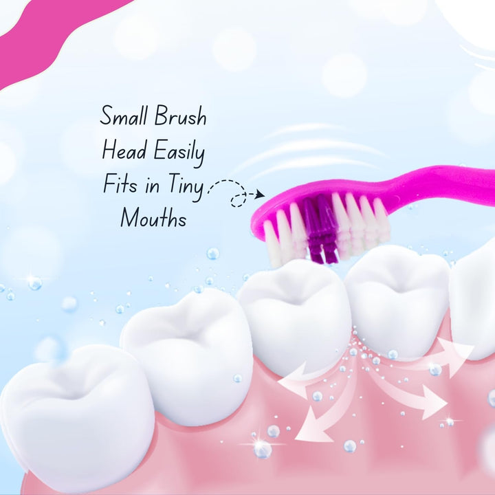 Disney Stitch Little Teeth Toothbrush for Kids with Soft Rounded Bristles, Comfortable Handle Grip and Protection Cap for Children Ages 3+