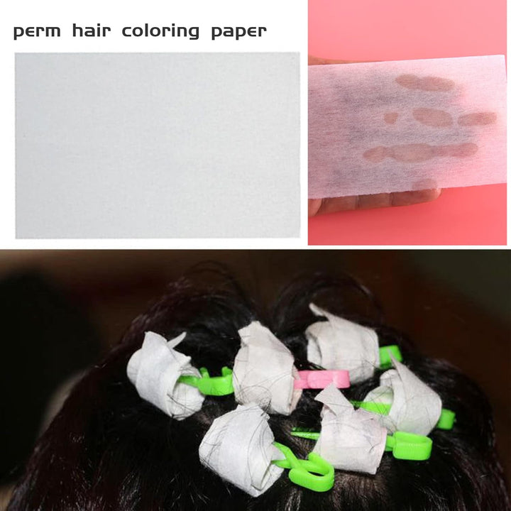 100Pcs Perm Papers, Hair Perm Papers for Long Short Hair Hot & Cold Hair Perming Salon Hairdressing Perm Papers Resistant to High Temperature, Hairdressing Perming Supplies (11.5 * 7Cm)