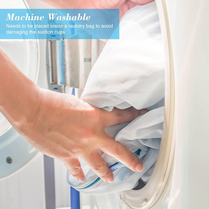 Bath Pillow 4D Ergonomic Bath Pillow Neck and Back Support Bath Cushion Air Mesh Technology Bath Headrest Pillow Bath Pillows with Strong Suction Cups Fits All Bathtub, Hot Tub and Home Spa (White)