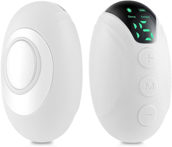 Sleep Aid Device, USB Rechargeable Handheld Sleep Aids for Adults Kids with 15 Gears and 2 Modes, Calm Carry Sleep Aid for Relieving Anxiety & Improving Deep Sleep (White)